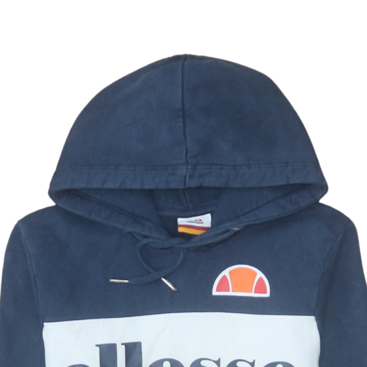 Ellesse Womens Navy Burgundy Colourblock Hoodie Size 10 Pullover