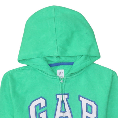 GAP Kids Boys Green Full Zip Hoodie L 10-11 Years Cotton Blend