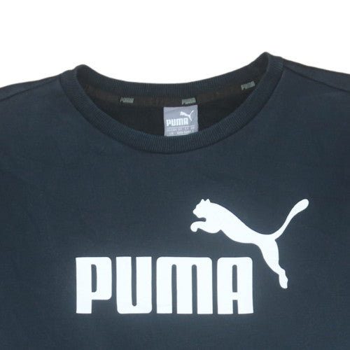Puma Mens Black Crew Neck Pullover Sweatshirt Size L