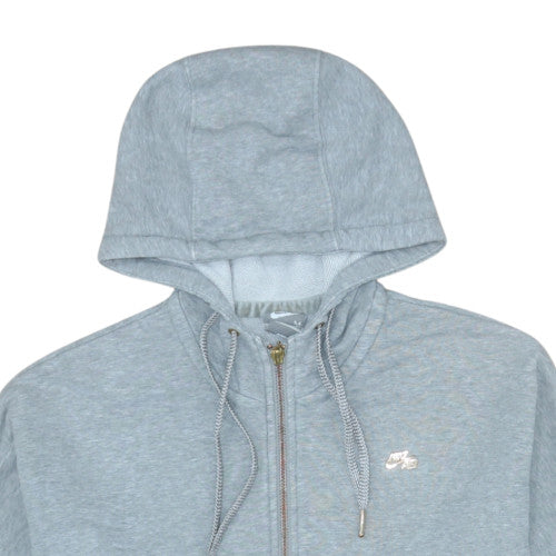 Nike Womens Grey Full Zip Hoodie Size M 10/12 with Pockets