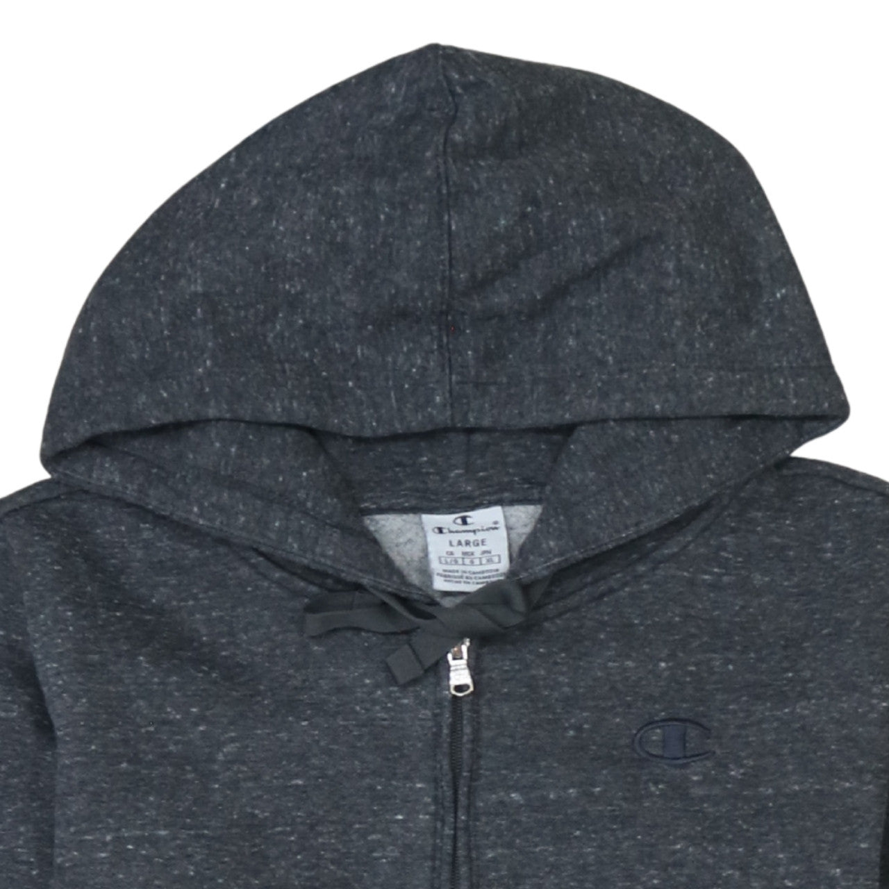 Champion Women’s Grey Full Zip Hoodie Large Cotton Blend Casual