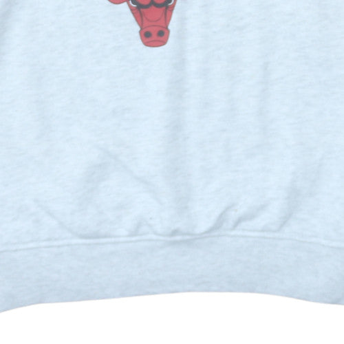 NBA Chicago Bulls Grey Sweatshirt Men 2XS Crew Neck Pullover Classic