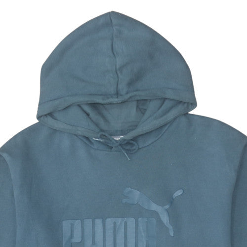 Puma Men's Blue Pullover Hoodie XL Cotton Blend Fleece Sweatshirt