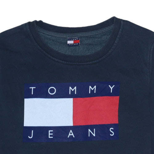 Tommy Hilfiger Mens Blue 2XL Pullover Sweatshirt Logo Crew Neck