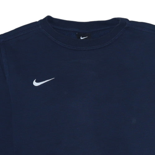 Nike Girls Blue 12-13 Years Pullover Fleece Sweatshirt