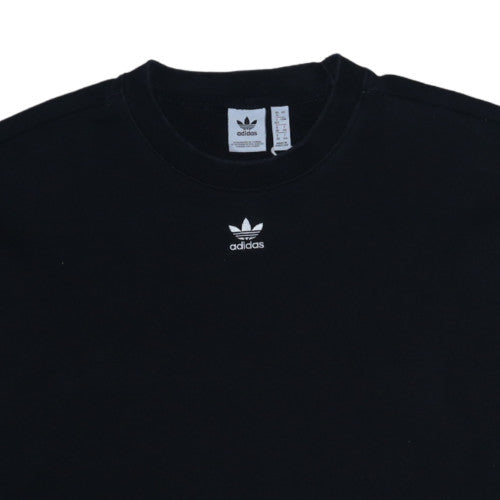 Adidas Womens Black Crew Neck Long Sleeve Sweatshirt Size 12