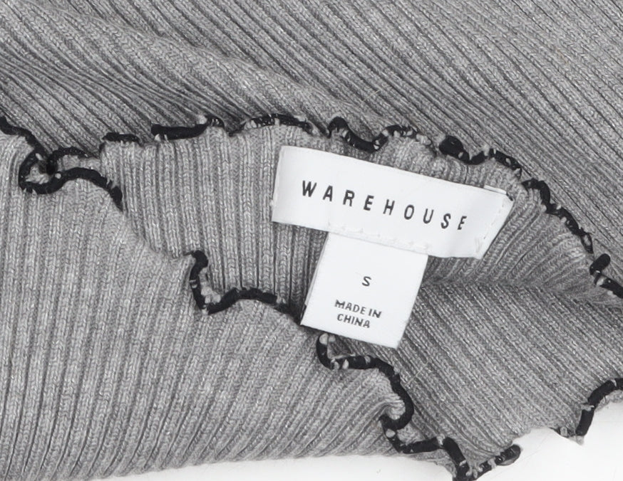 Warehouse Women’s Grey Knit Bodycon Midi Dress Size S