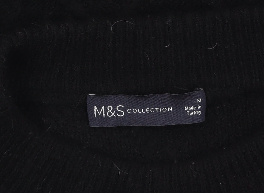 Marks & Spencer Womens Black Beaded Knit Jumper Size M