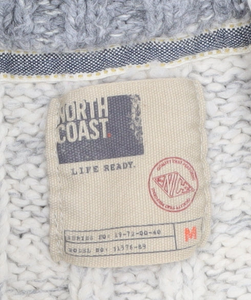 Marks & Spencer Men’s Beige 1/2 Zip Cable-Knit Jumper M