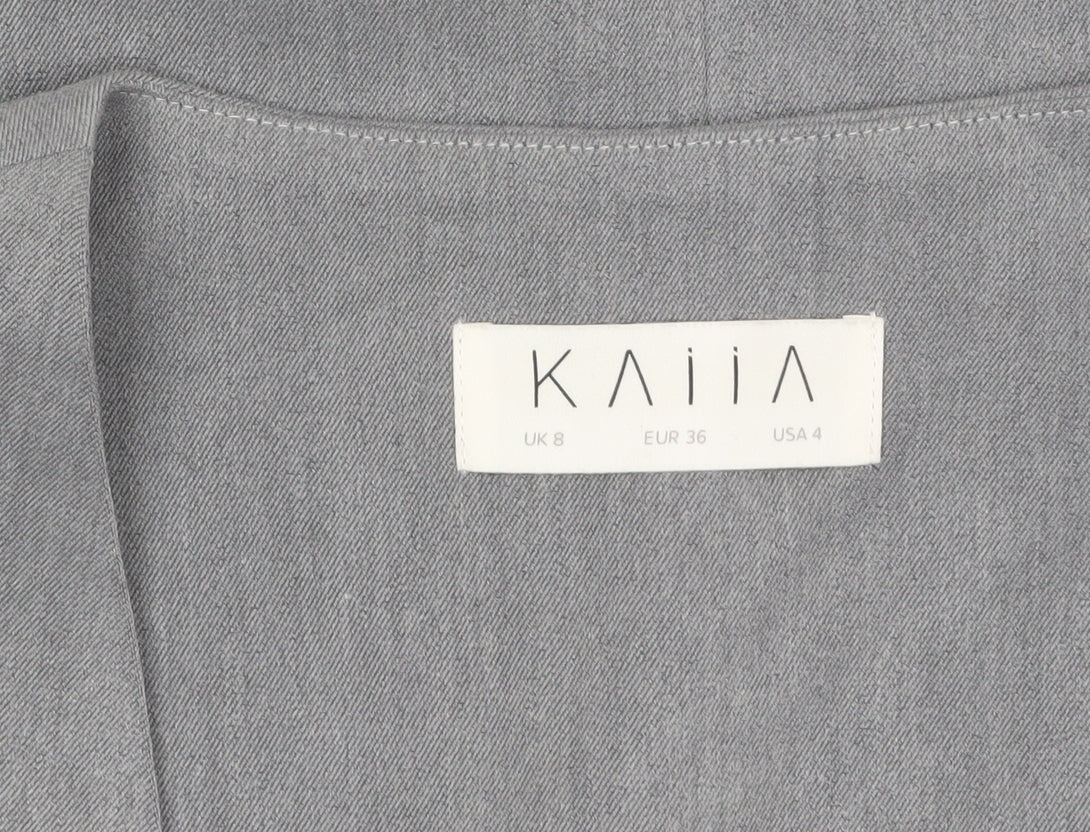 KAIIA Women Grey Suit Waistcoat UK 8 Single Button Tailored Vest
