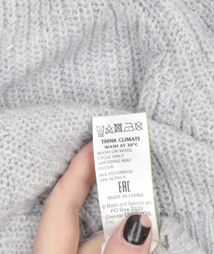 Marks & Spencer Women’s Grey Alpaca Knit Jumper Size S