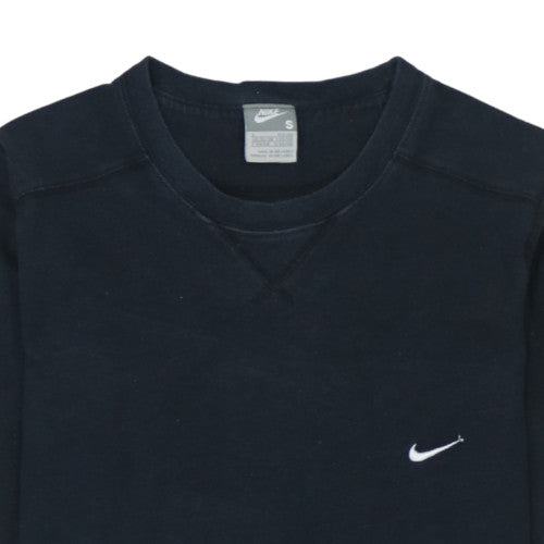 Nike Men's Black Long Sleeve Crew Neck Cotton Top Size Small