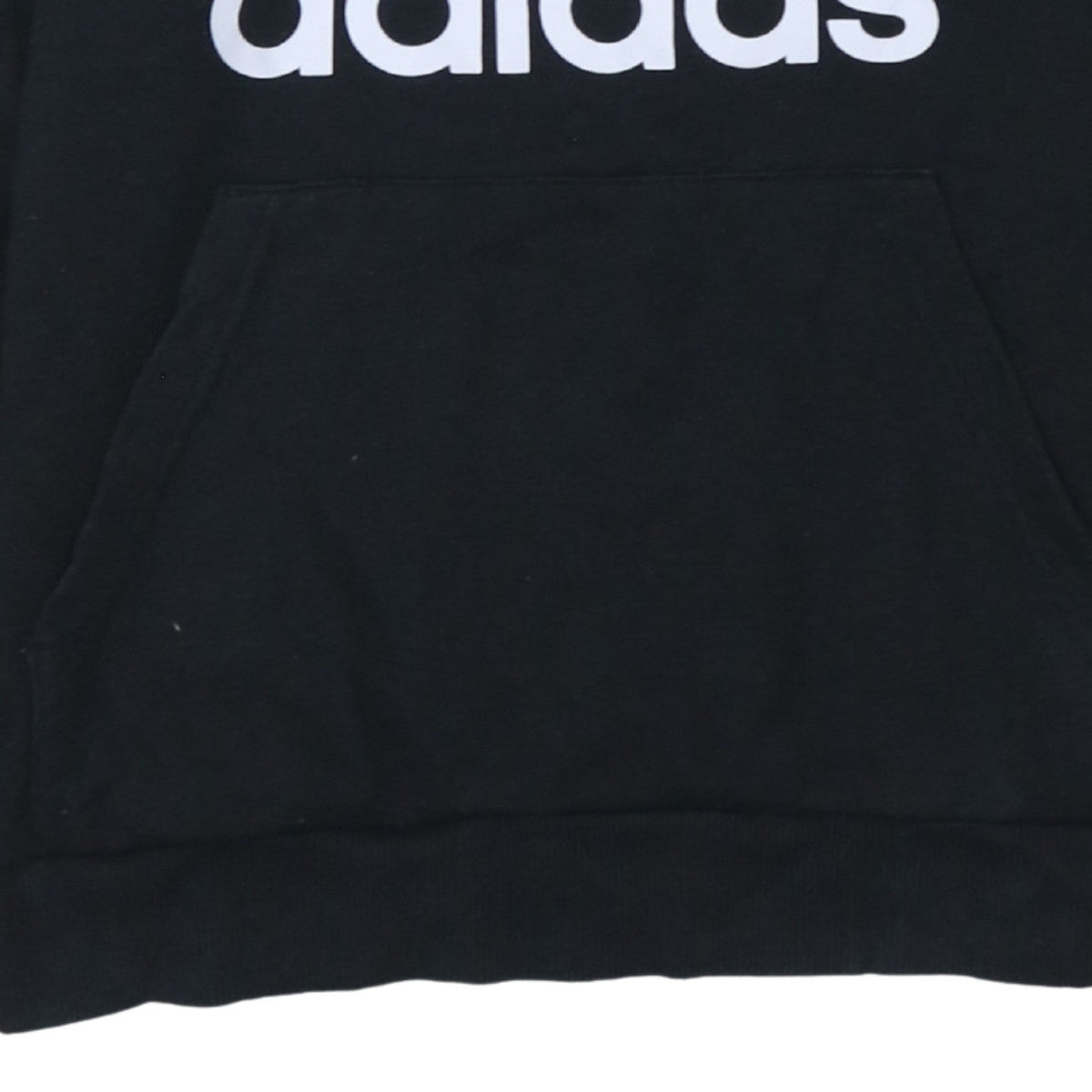 Adidas Boys Black Pullover Hoodie 13-14 Years Regular Fit Graphic Logo