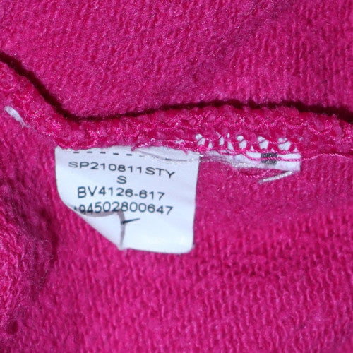 Nike Women's Pink Pullover Hoodie Small Logo Sweatshirt