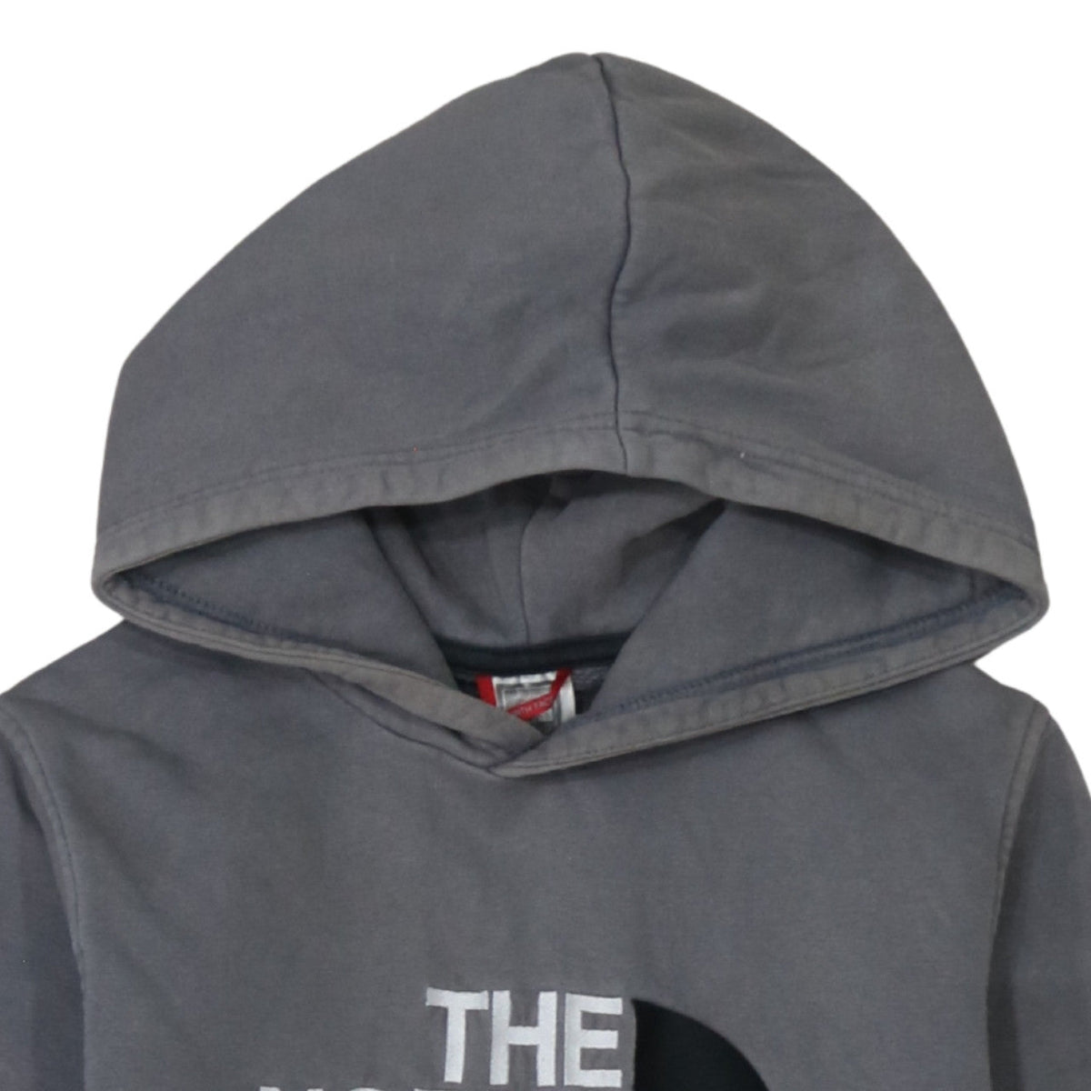 The North Face Boys Grey XL Pullover Hoodie Cotton Logo Print Casual