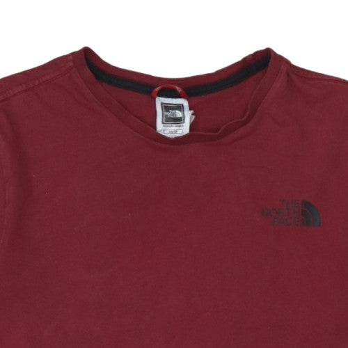 The North Face Men's Red Cotton Crew Neck Short Sleeve T-Shirt XS