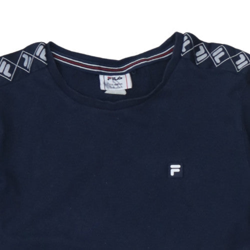 Fila Boys Blue Logo Short Sleeve Crew Neck T-Shirt 13-14 Years