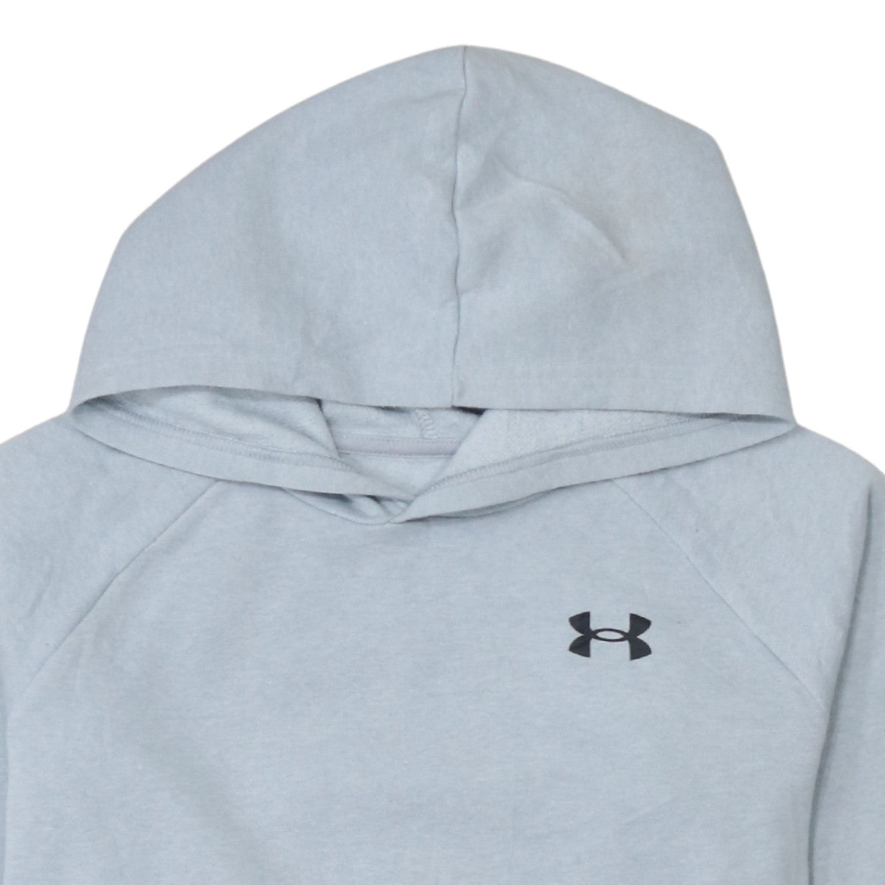 Under Armour Boys Grey Pullover Hoodie Size 158 Loose Fit Cotton Blend