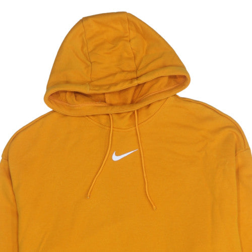 Nike Women's Yellow Pullover Hoodie Sweatshirt Size M Cotton Blend