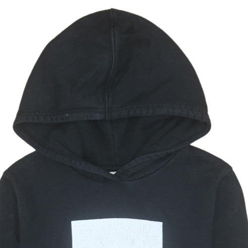 The North Face Boys Black Pullover Hoodie L Cotton Fleece Logo Sweatshirt