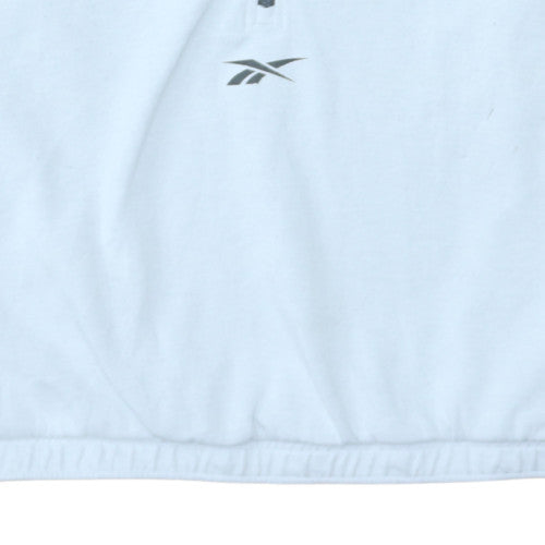Reebok Women’s Light Grey 1/4 Zip Pullover Sweatshirt M