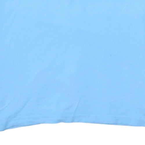 Champion Men's Blue Short Sleeve Polo Shirt Medium Cotton Classic Fit