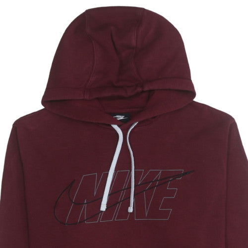 Nike Men's Red Pullover Hoodie M Graphic Fleece Sweatshirt