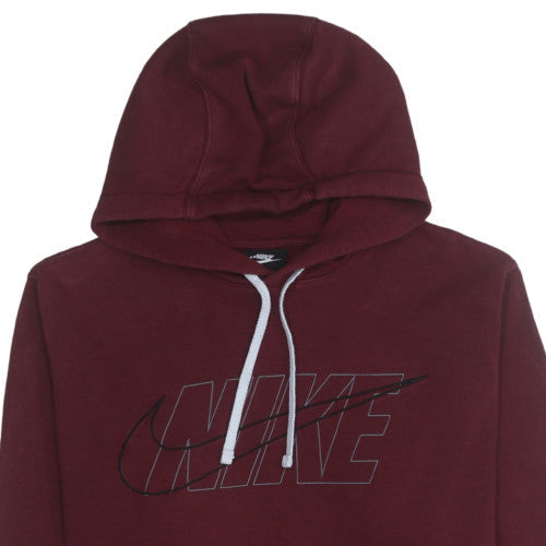 Nike Men's Red Pullover Hoodie M Graphic Fleece Sweatshirt