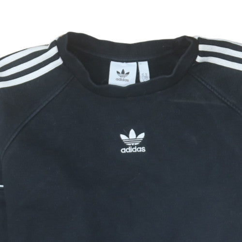 Adidas Men's Black Crew Neck Pullover Sweatshirt Size M