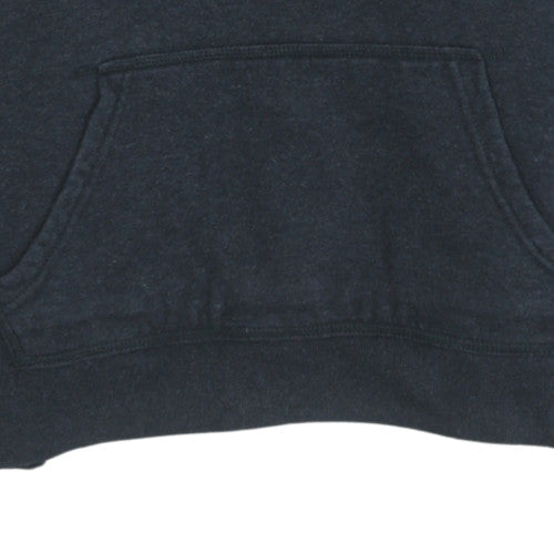 Nike Women Black Pullover Hoodie L Cotton Blend Fleece Logo