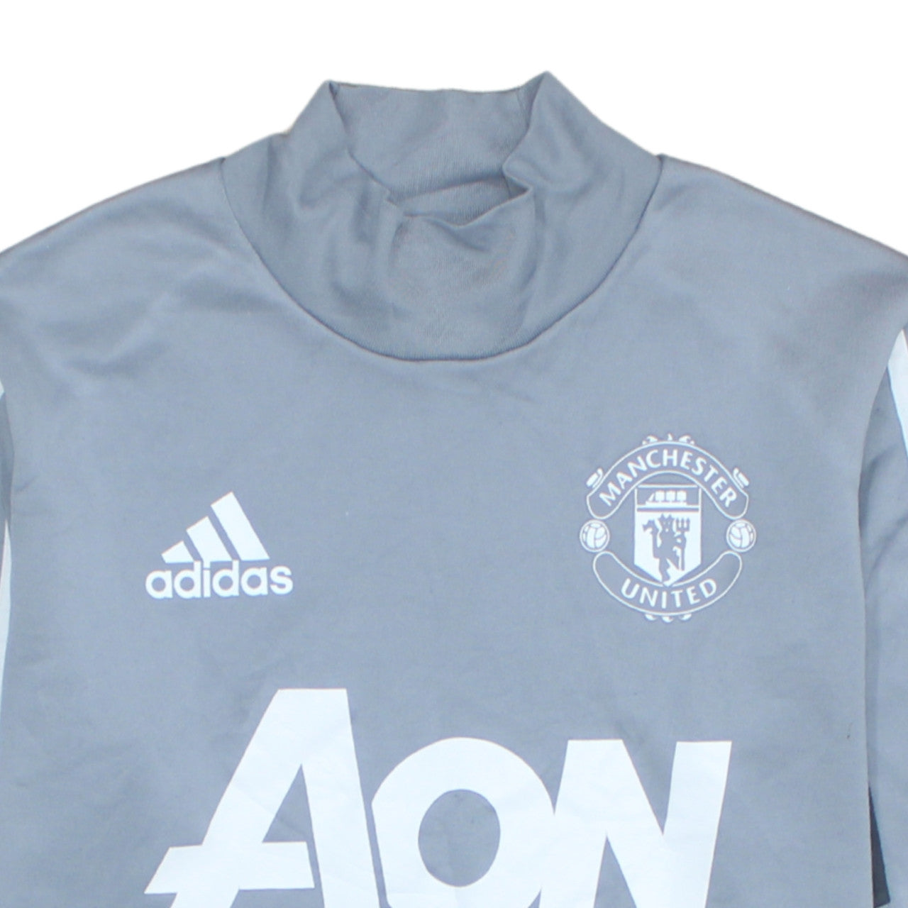 Adidas Boys Grey Manchester United Pullover Training Sweatshirt 13-14 Years