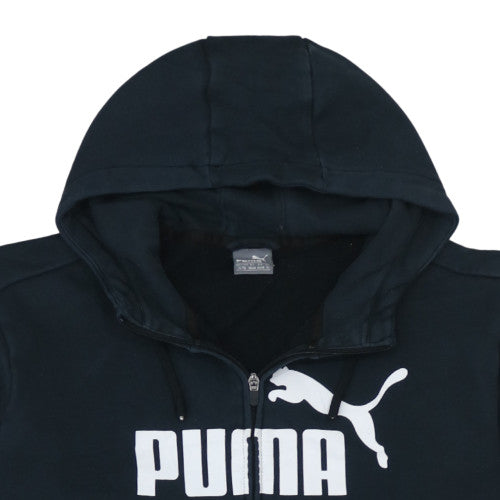 Puma Men's Black XL Full Zip Hoodie with Logo Graphic