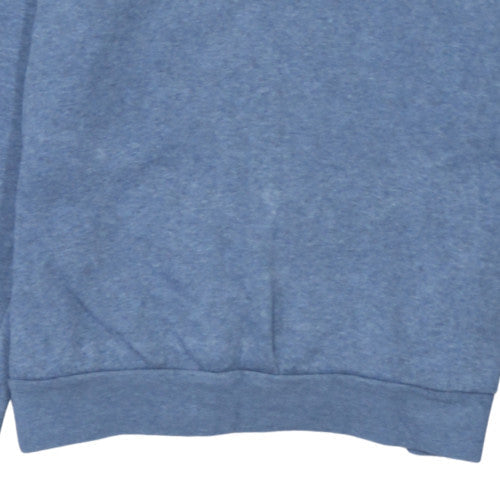 Adidas Womens Blue Pullover Hoodie Small Hooded Logo Sweatshirt