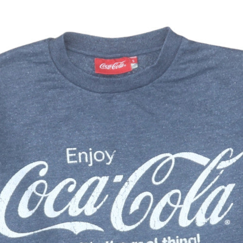 Coca-Cola Men's Blue Pullover Graphic Sweatshirt Size S