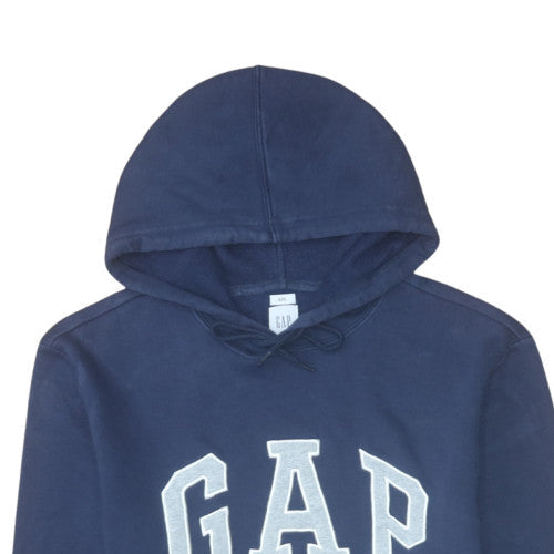 GAP Men's Blue Pullover Hoodie M Logo Fleece Sweatshirt