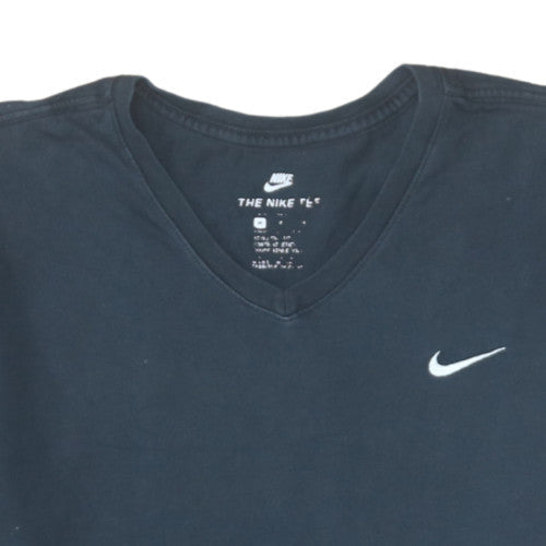 Nike Men's Black V-Neck Short Sleeve Classic Cotton T-Shirt M