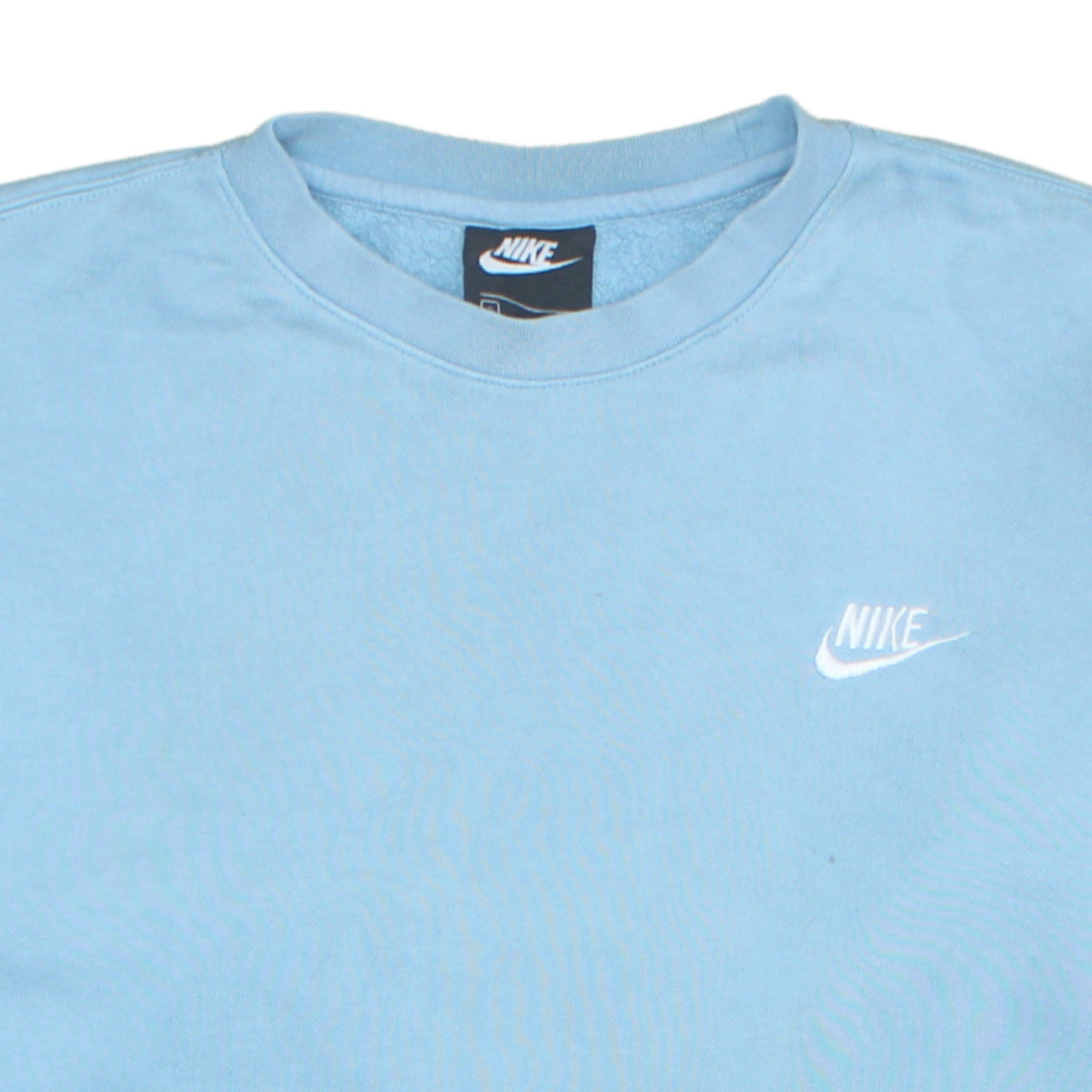 Nike Men Blue Crew Neck Pullover Sweatshirt S Regular Fit