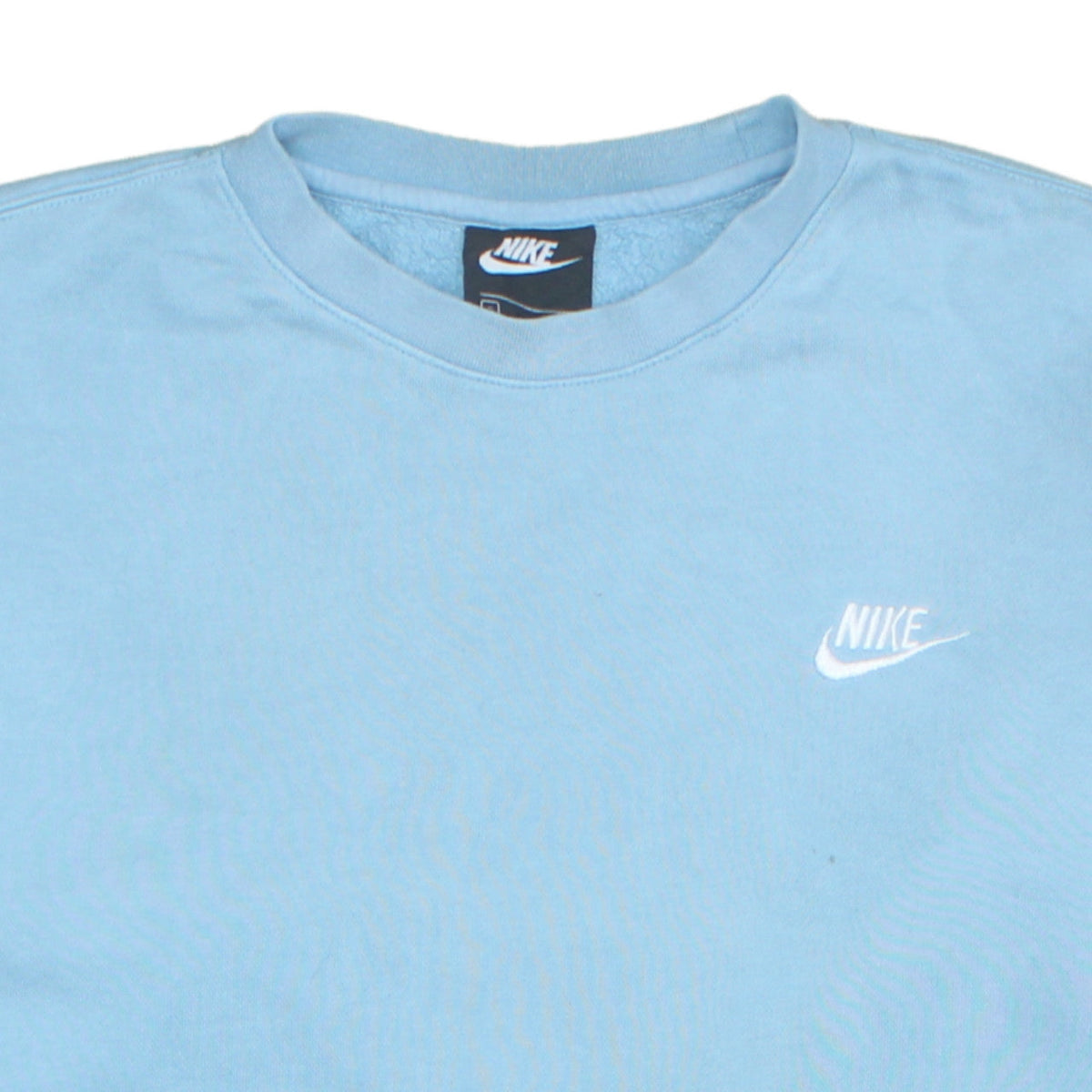 Nike Men Blue Crew Neck Pullover Sweatshirt S Regular Fit