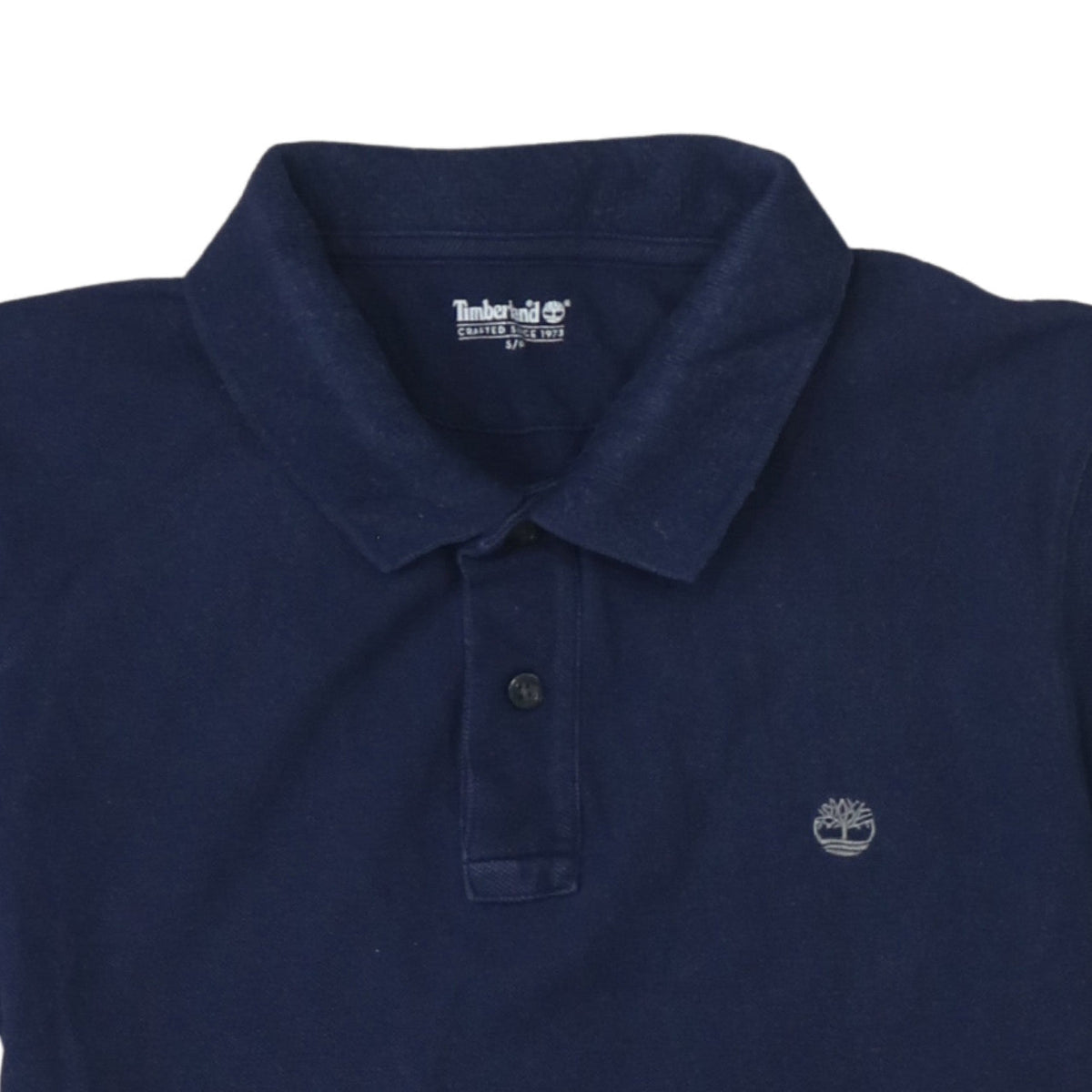 Timberland Men’s Blue Cotton Regular Fit Short Sleeve Polo Shirt S
