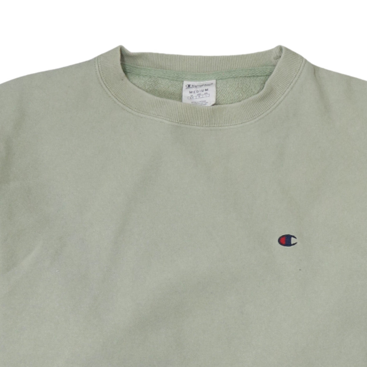 Champion Men's Green Crew Neck Pullover Sweatshirt Medium