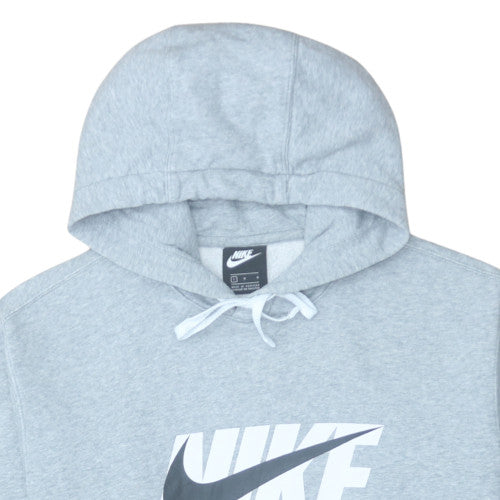 Nike Mens Grey Pullover Hoodie L Sports Fleece Sweatshirt