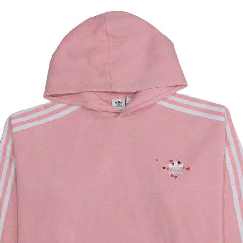 Adidas Womens Pink Hoodie Size 16 Pullover Hooded Sweatshirt