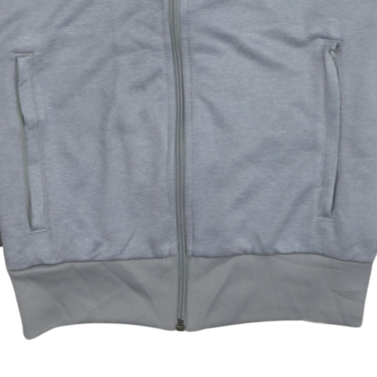 Adidas Mens Grey Full Zip Sweatshirt Small Logo Sports Jacket