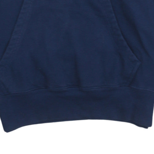 Champion Men's Blue Pullover Hoodie Size L Fleece Logo Sweatshirt