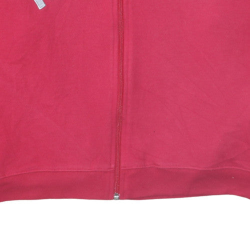 Reebok Essentials Men's Red Full Zip Hoodie Size 2XL Cotton Blend