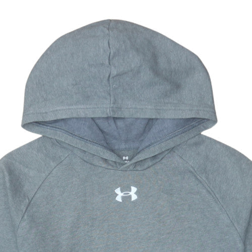 Under Armour Teens Grey Pullover Hoodie L Fleece Sportswear