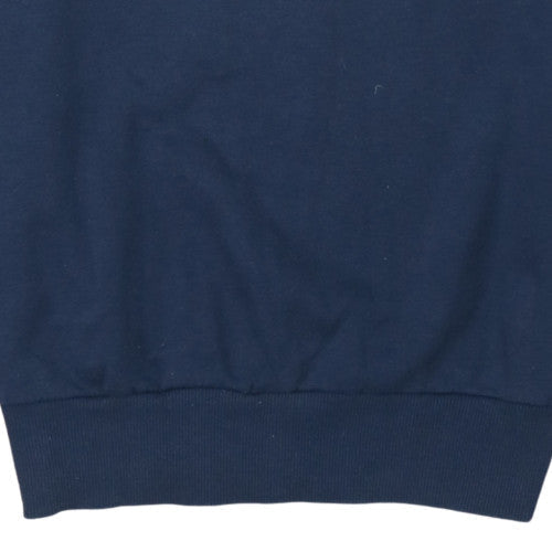 Ellesse Men's Blue Camo Logo Crew Neck Sweatshirt M