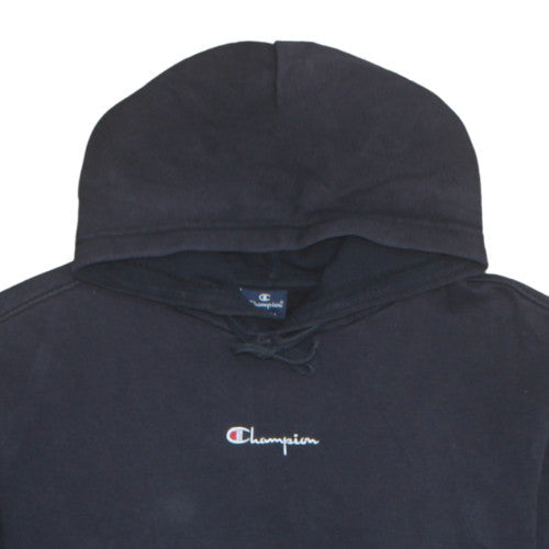 Champion Women's Black Pullover Hoodie Medium Cotton Blend