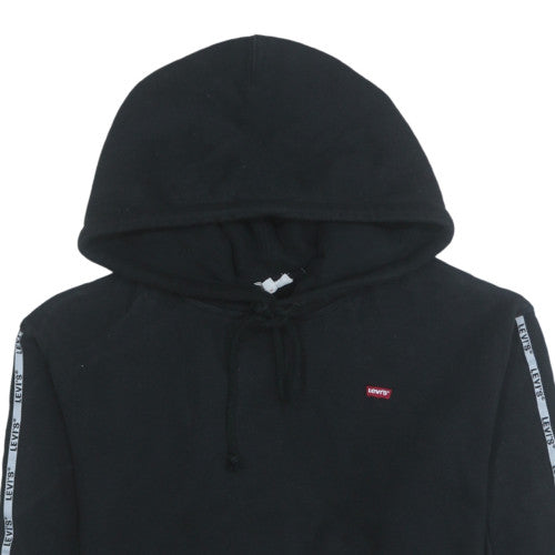 Levi's Men's Black XS Pullover Hoodie with Logo Tape Trim