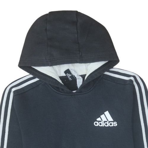Adidas Men's Black Pullover Hoodie Medium Logo Fleece Sweatshirt